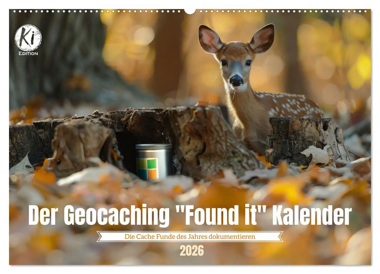 Cover: 9783457406304 | Der Geocaching Found it Kalender (Wandkalender 2026 DIN A2 quer),...