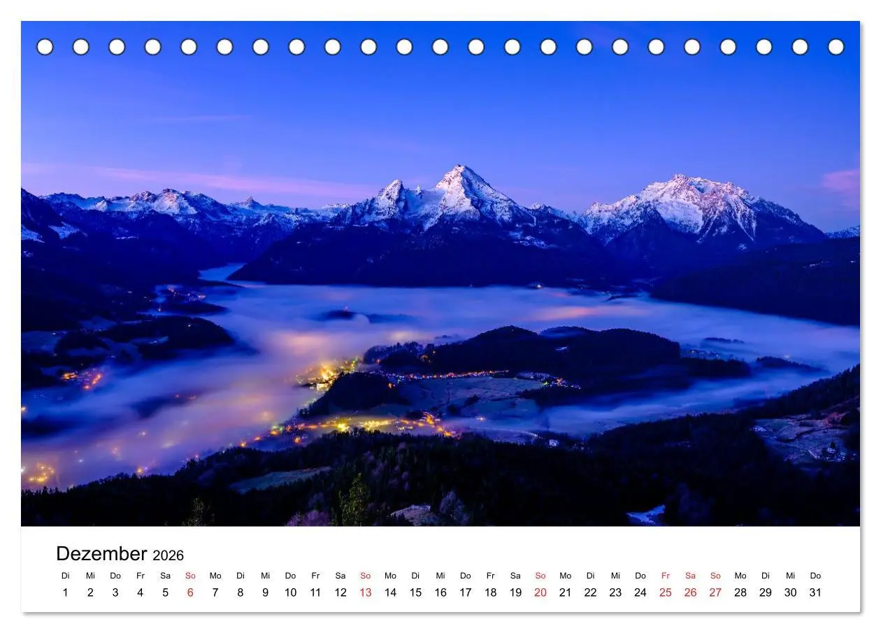 Bild: 9783457646304 | Berchtesgadener Berge im Licht (Tischkalender 2026 DIN A5 quer),...