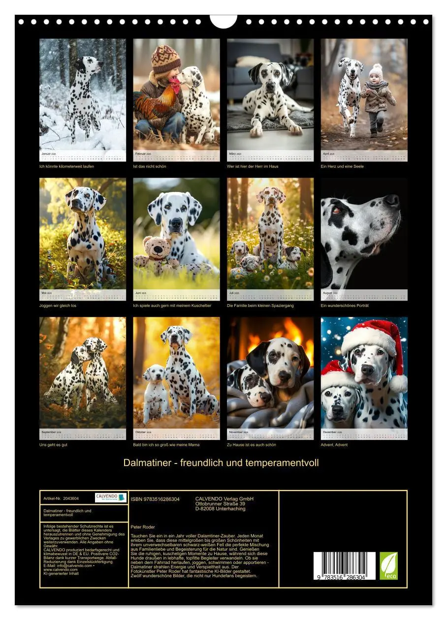Bild: 9783516286304 | Dalmatiner - freundlich und temperamentvoll (Wandkalender 2026 DIN...