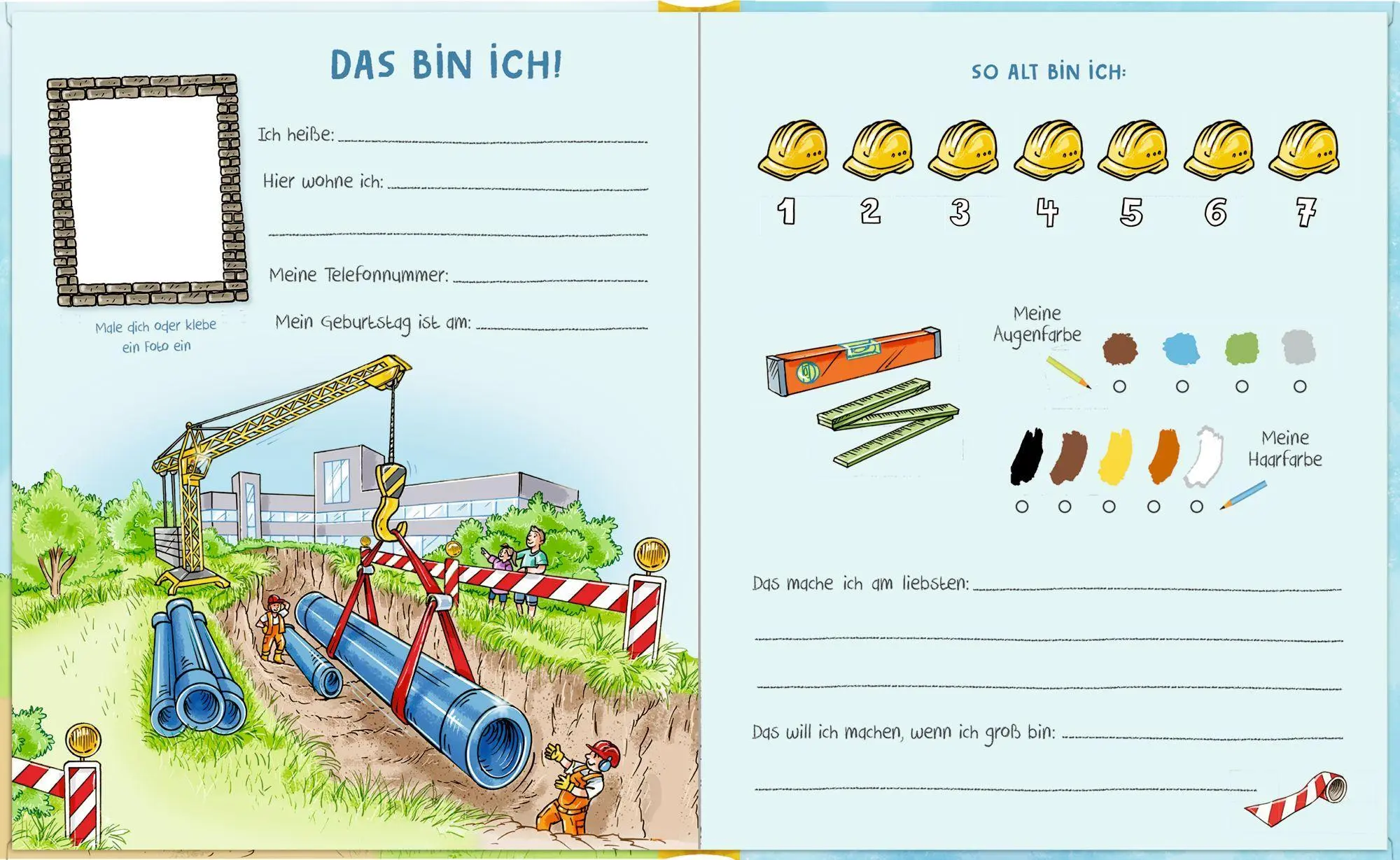 Bild: 4050003956404 | Freundebuch - Alle meine Freunde. Auf der Baustelle | Dennis Mertz