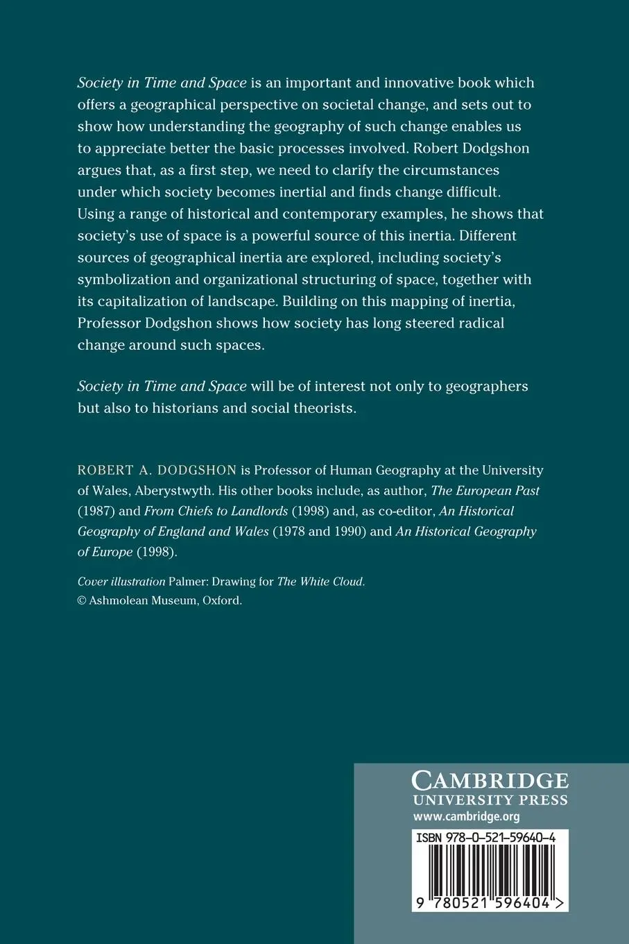 Rückseite: 9780521596404 | Society in Time and Space | A Geographical Perspective on Change