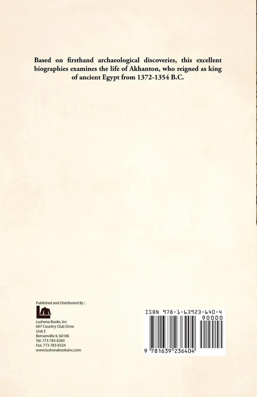 Rückseite: 9781639236404 | The Life and Times of Akhnaton Pharaoh of Egypt | Weigall | Buch
