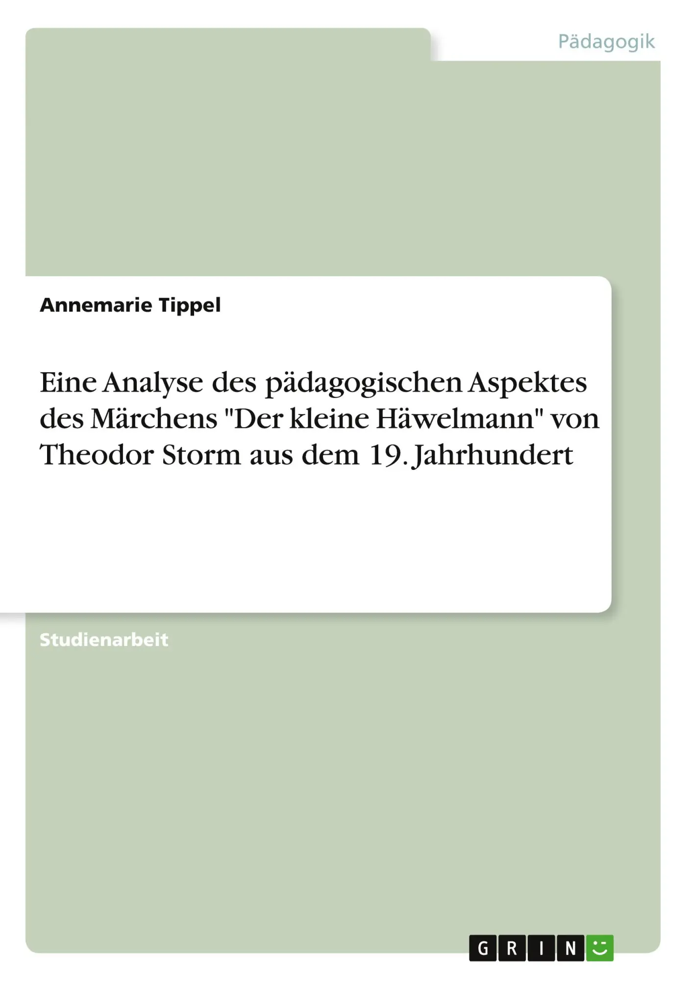 Cover: 9783346516404 | Eine Analyse des pädagogischen Aspektes des Märchens "Der kleine...