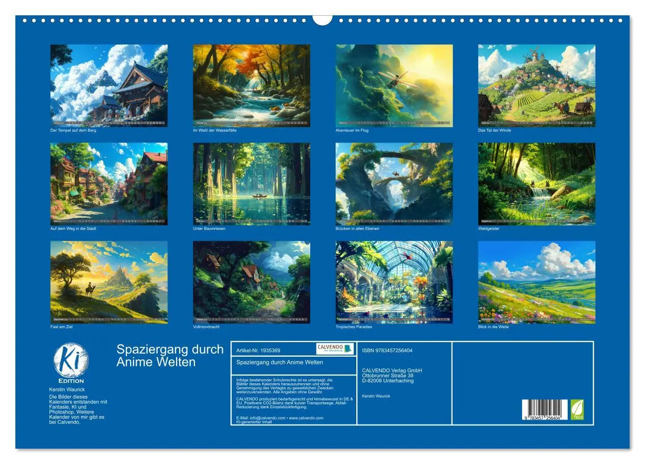 Bild: 9783457256404 | Spaziergang durch Anime Welten (Wandkalender 2026 DIN A2 quer),...