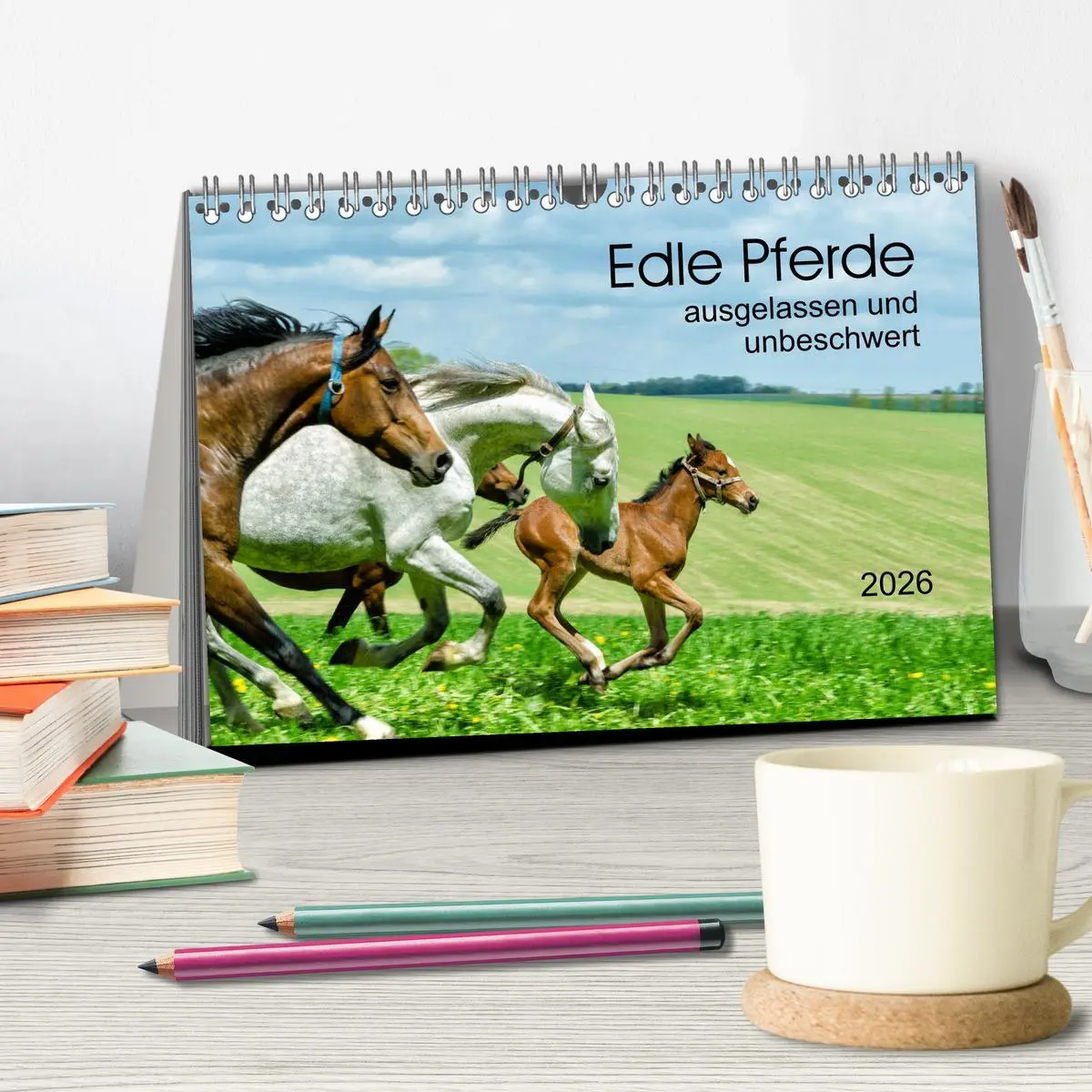 Bild: 9783457706404 | Edle Pferde - ausgelassen und unbeschwert (Tischkalender 2026 DIN...