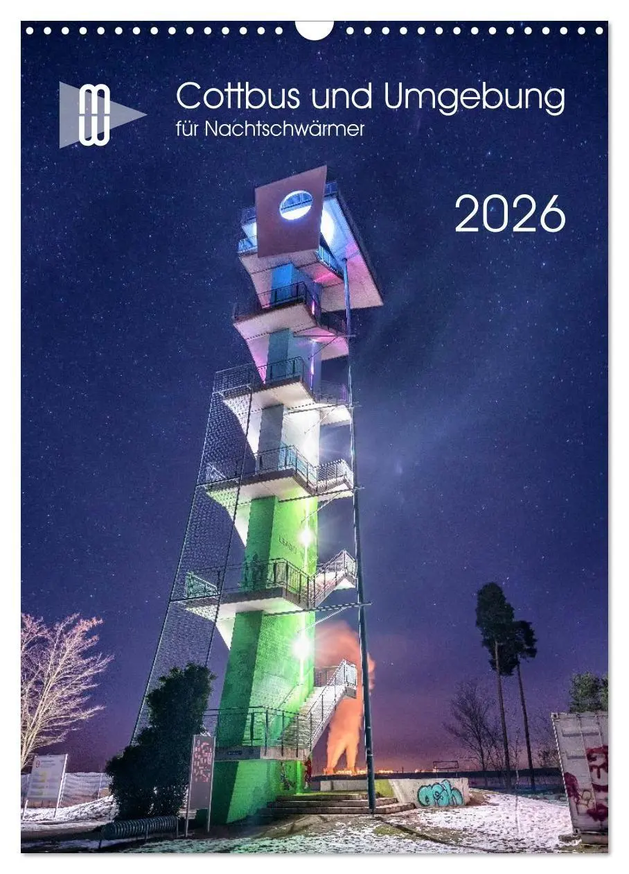 Cover: 9783516656404 | Cottbus und Umgebung für Nachtschwärmer (Wandkalender 2026 DIN A3...
