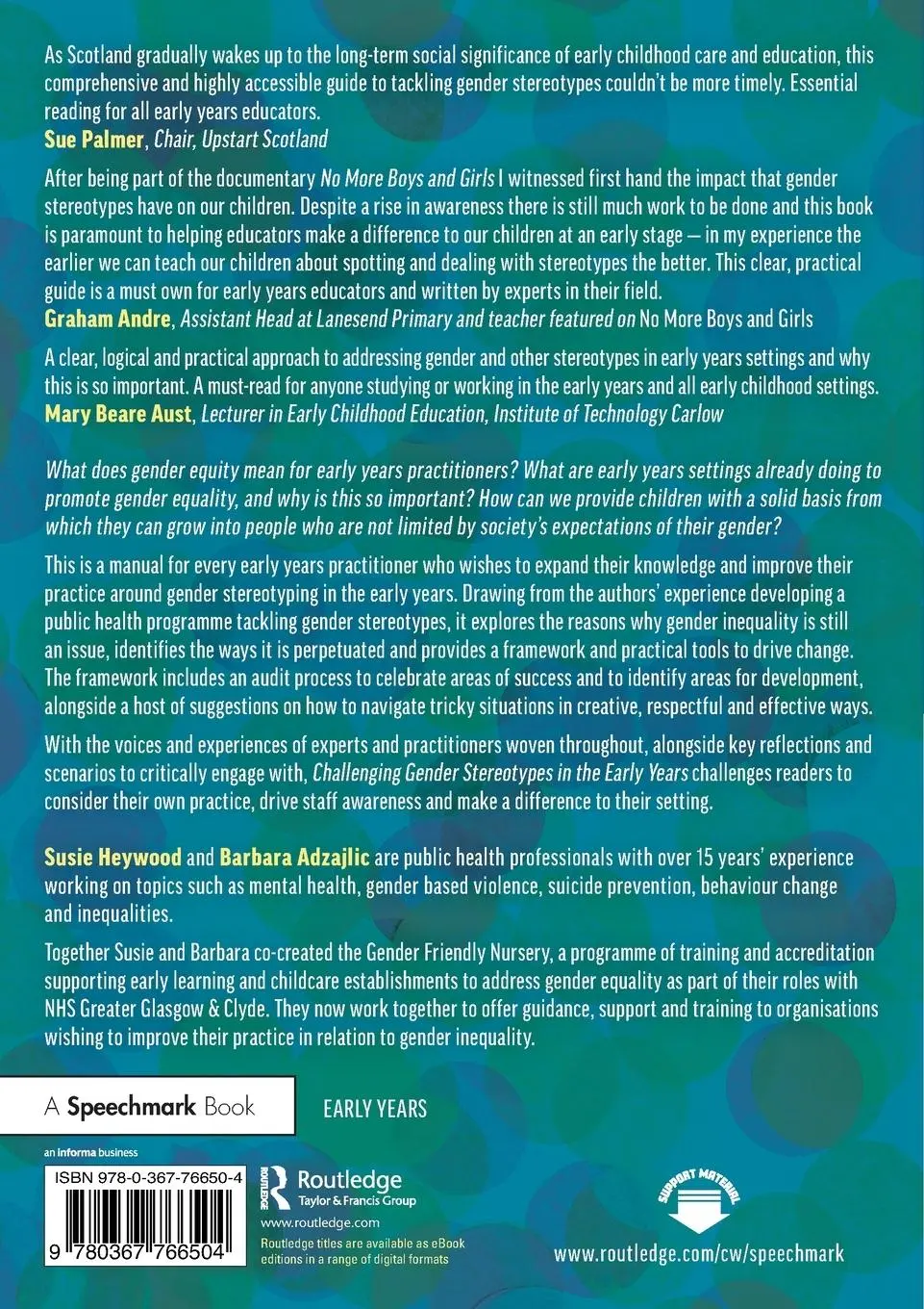 Rückseite: 9780367766504 | Challenging Gender Stereotypes in the Early Years | Heywood (u. a.)