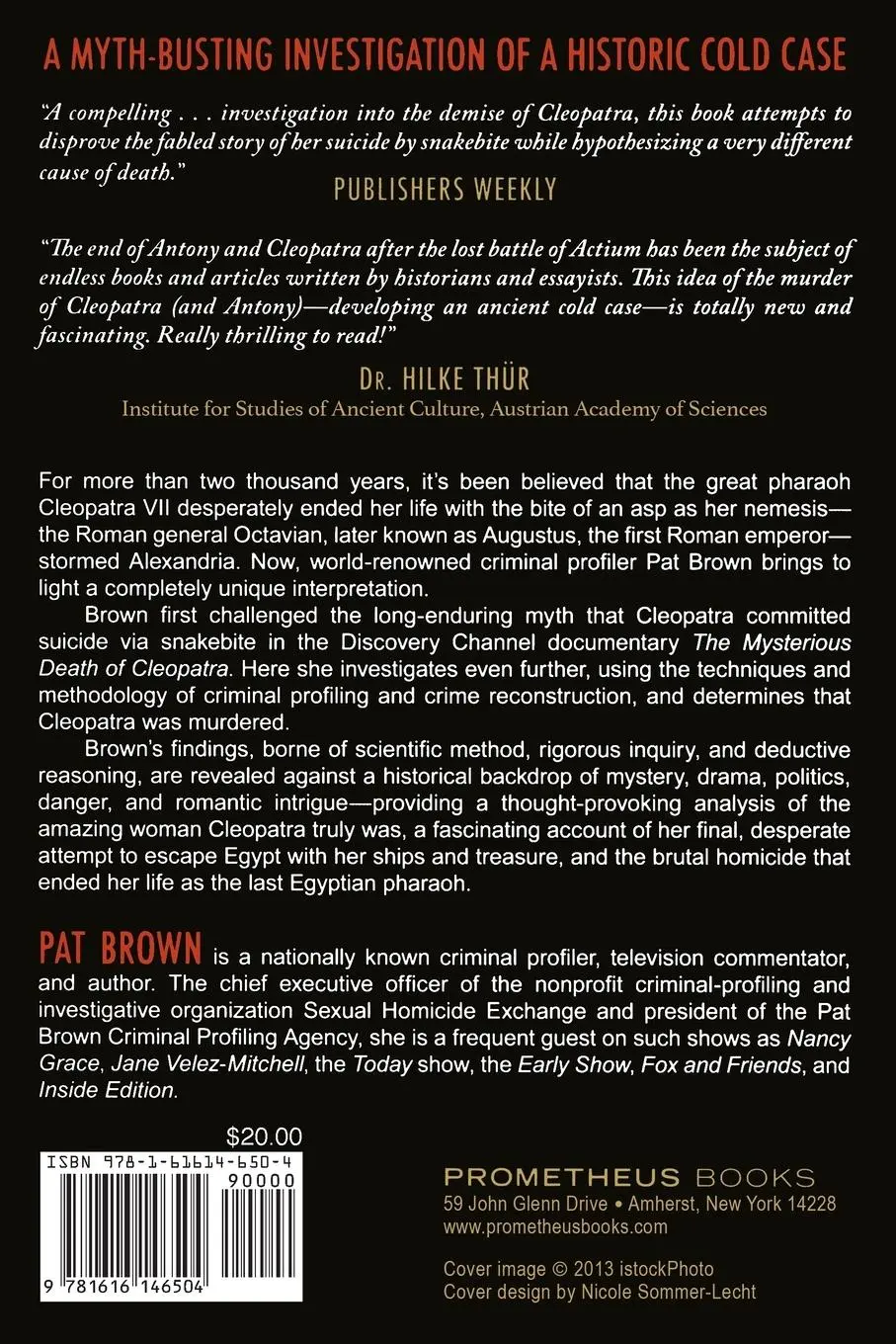 Rückseite: 9781616146504 | The Murder of Cleopatra | History's Greatest Cold Case | Pat Brown