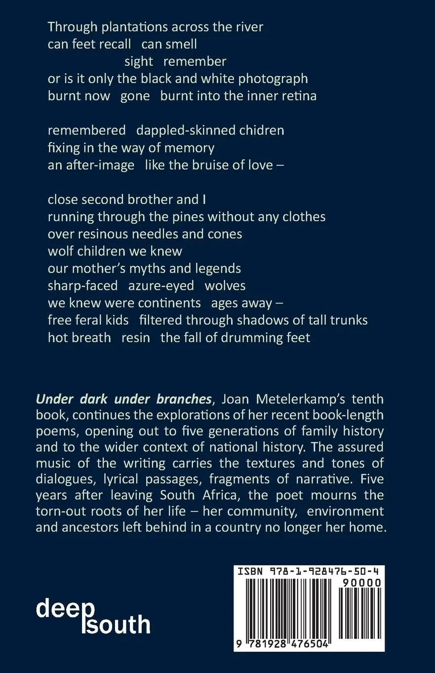 Rückseite: 9781928476504 | Under dark under branches | Joan Metelerkamp | Taschenbuch | Englisch