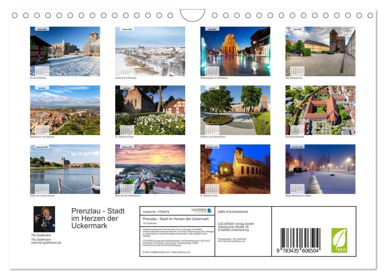 Bild: 9783435606504 | Prenzlau - Stadt im Herzen der Uckermark (Wandkalender 2025 DIN A4...