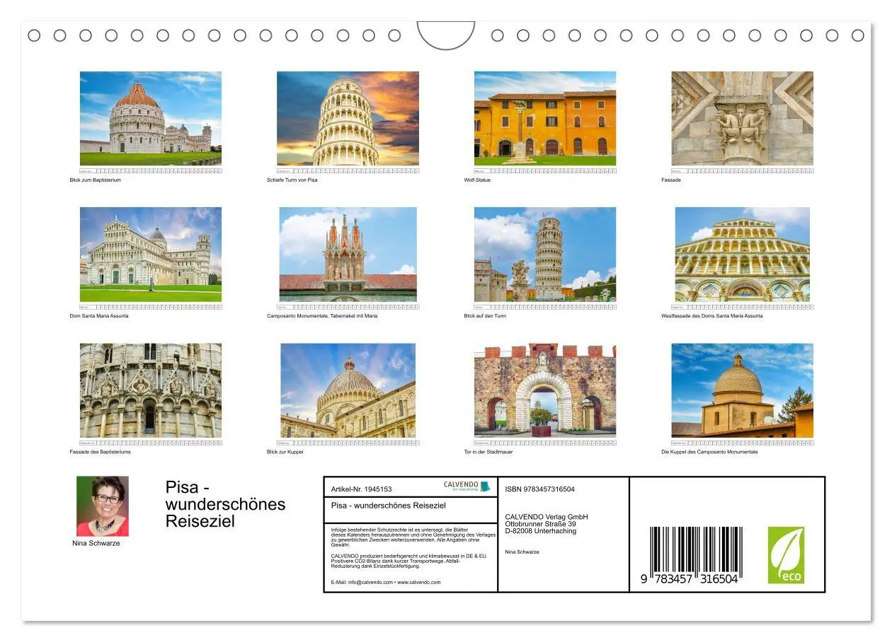 Bild: 9783457316504 | Pisa - wunderschönes Reiseziel (Wandkalender 2026 DIN A4 quer),...