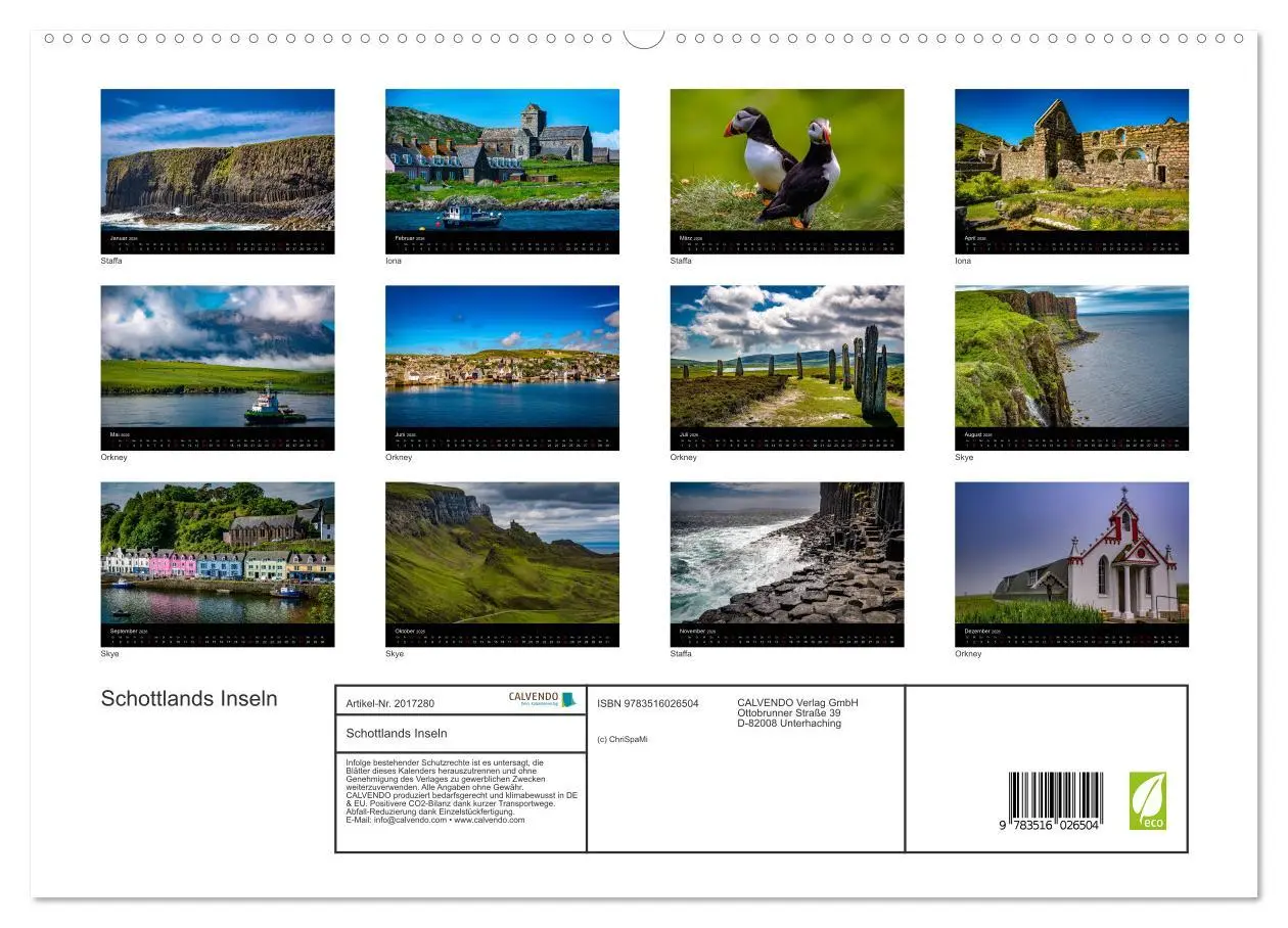 Bild: 9783516026504 | Schottlands Inseln (hochwertiger Premium Wandkalender 2026 DIN A2...