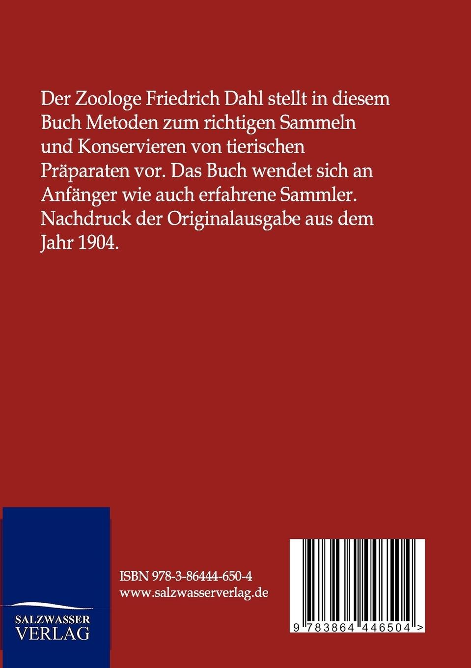 Rückseite: 9783864446504 | Kurze Anleitung zum wissenschaftlichen Sammeln und zum Konservieren...