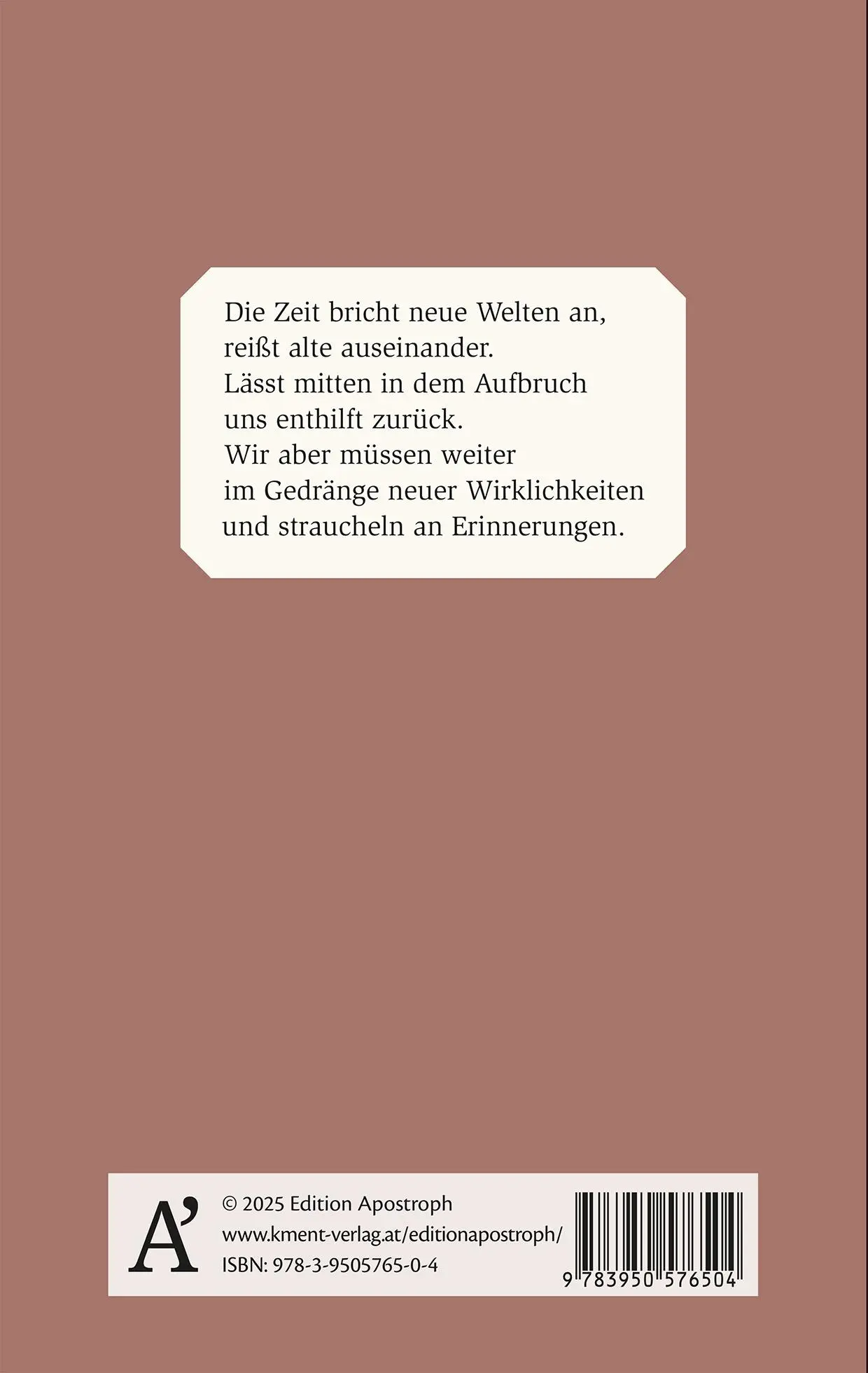 Rückseite: 9783950576504 | Dem Leben sei Dank | Gedichte | Hans Dama | Taschenbuch | 126 S.