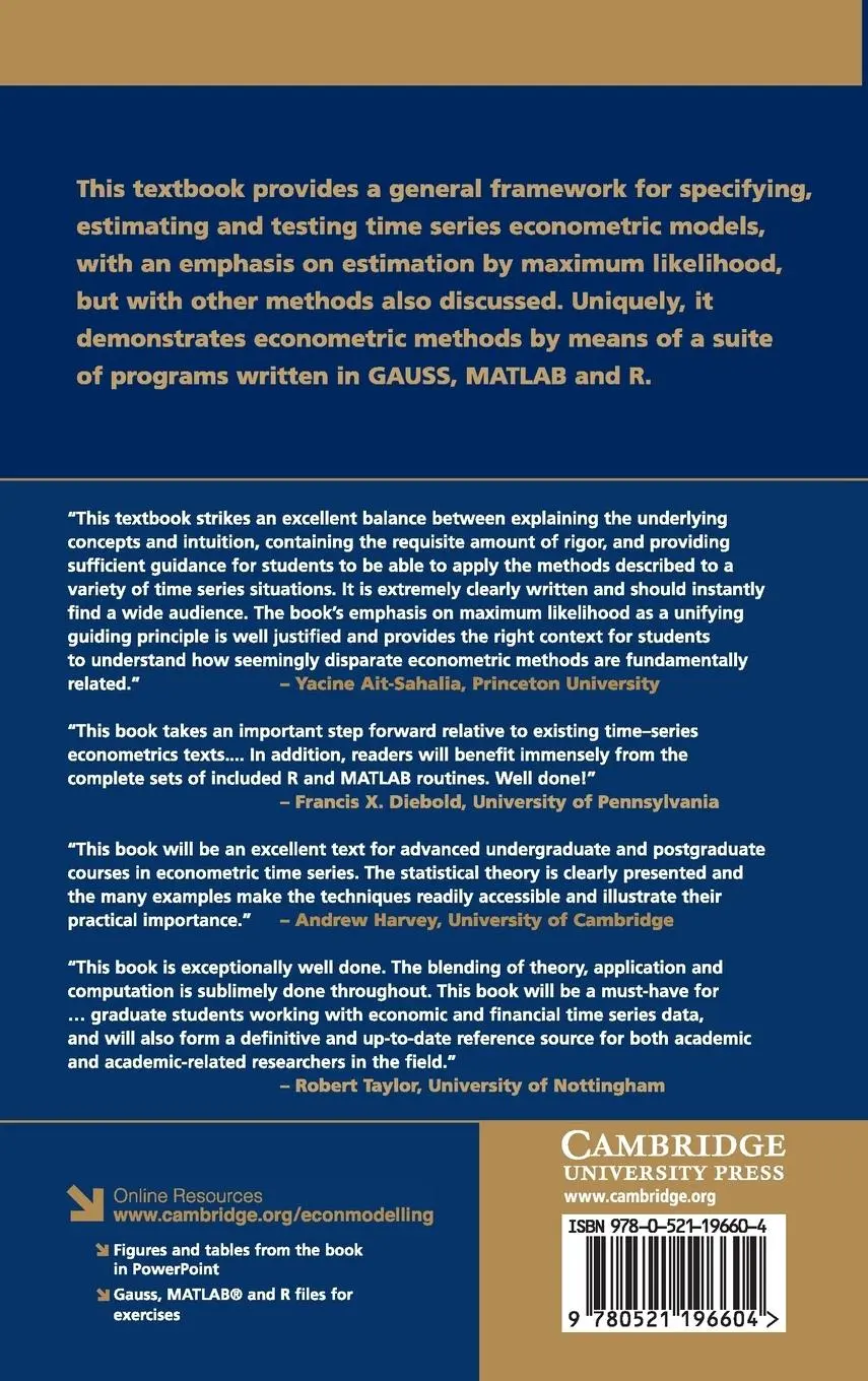 Rückseite: 9780521196604 | Econometric Modelling with Time Series | Vance Martin (u. a.) | Buch