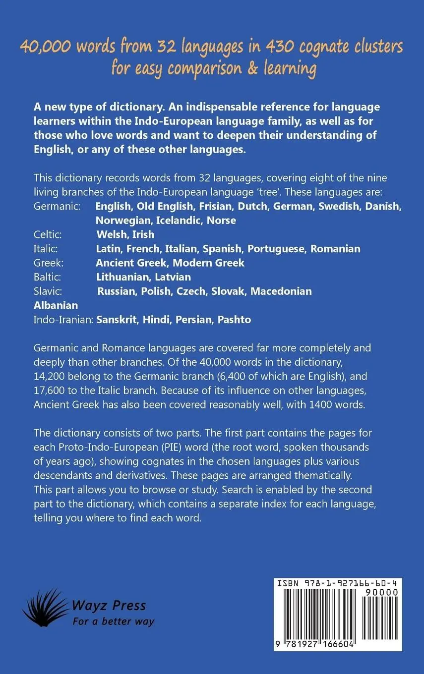 Rückseite: 9781927166604 | Indo-European Cognate Dictionary | Fiona Mcpherson | Buch | Englisch
