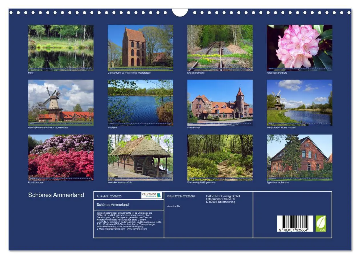 Bild: 9783457926604 | Schönes Ammerland (Wandkalender 2026 DIN A3 quer), CALVENDO...