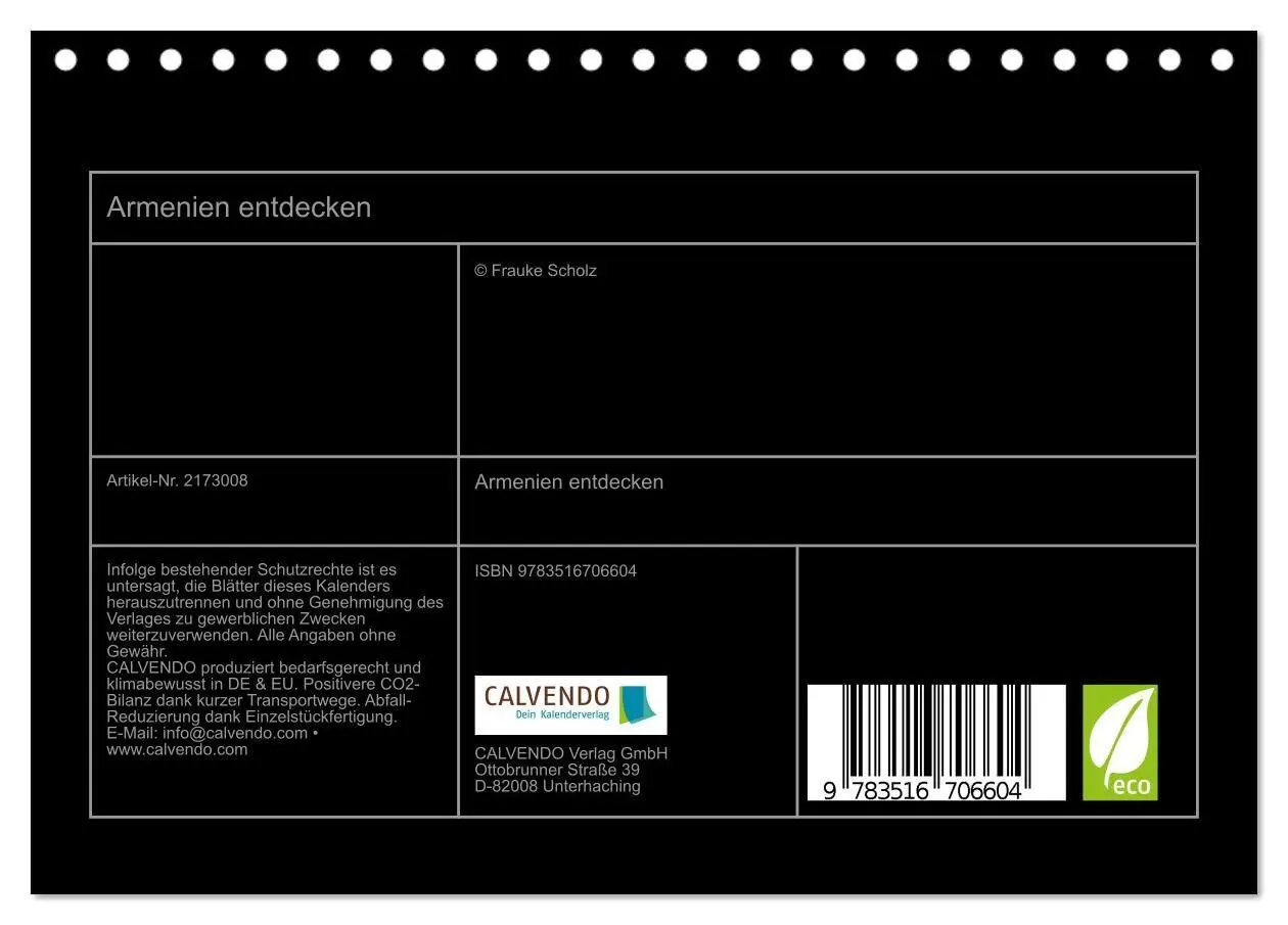 Bild: 9783516706604 | Armenien entdecken (Tischkalender 2026 DIN A5 quer), CALVENDO...