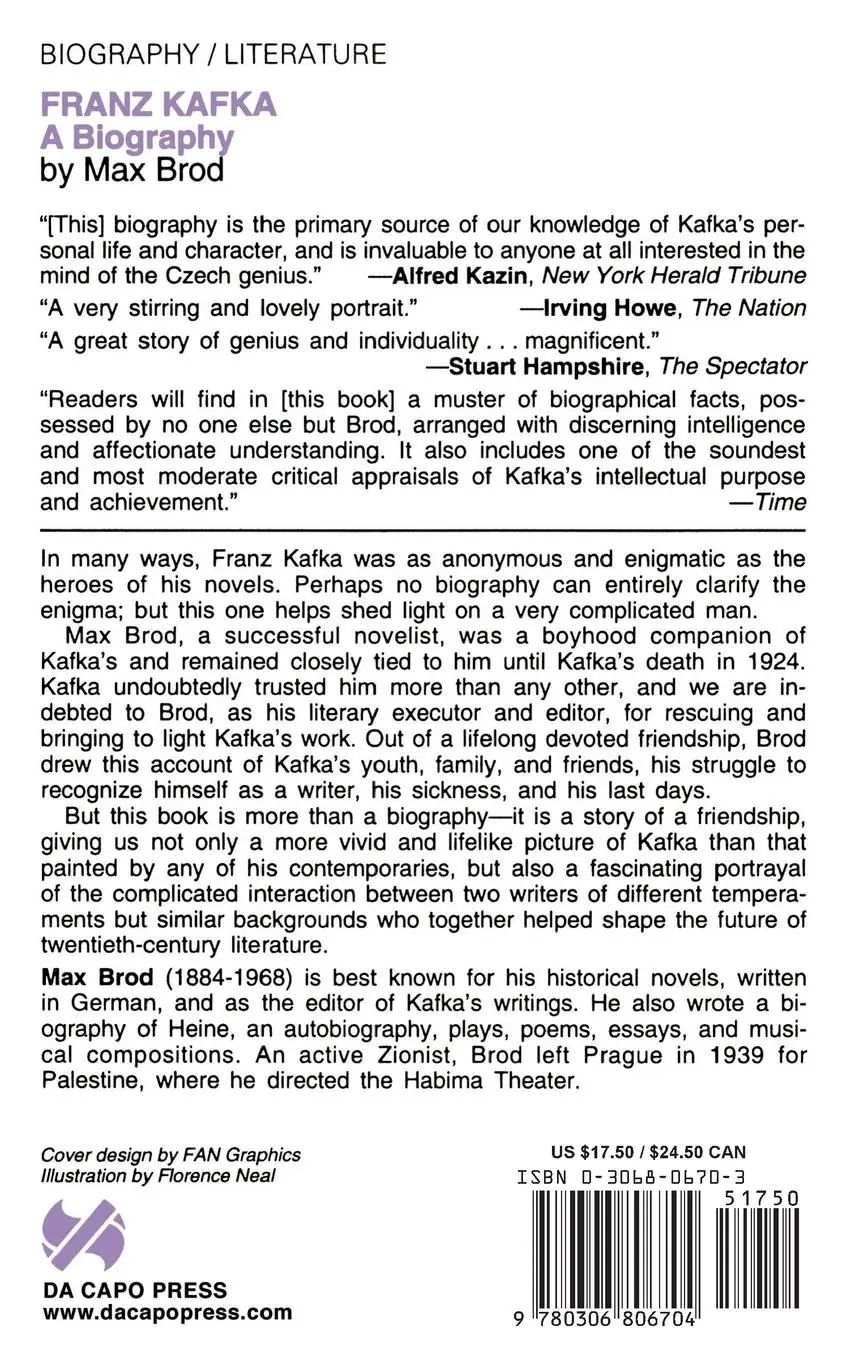 Rückseite: 9780306806704 | Franz Kafka | Max Brod | Taschenbuch | Kartoniert / Broschiert | 1995
