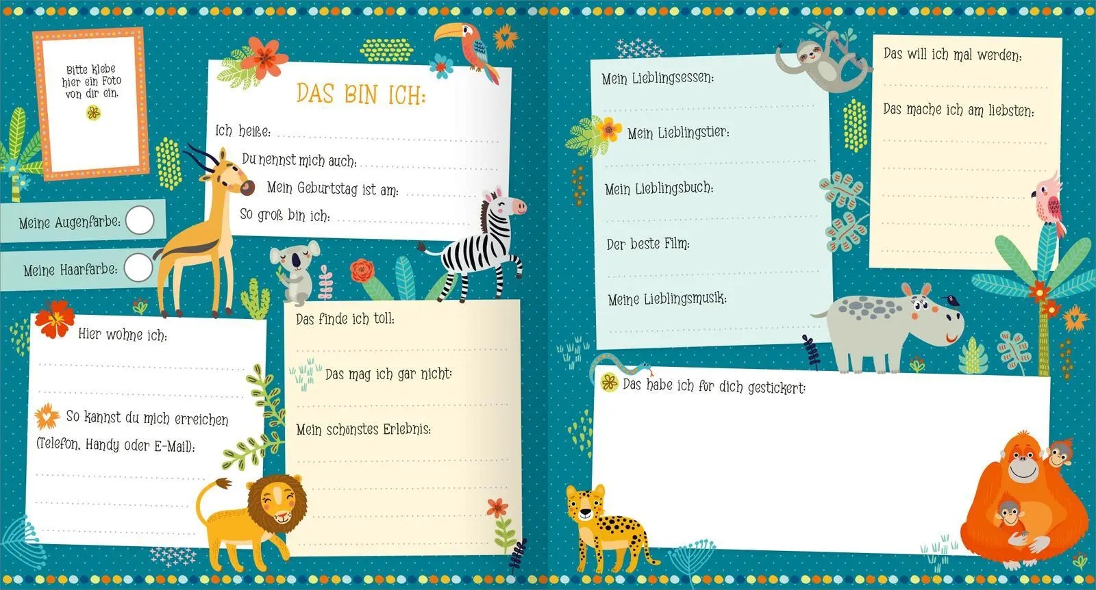 Bild: 4014489136804 | Alle meine Freunde - Dschungel Mit über 300 Stickern | Buch | 64 S.