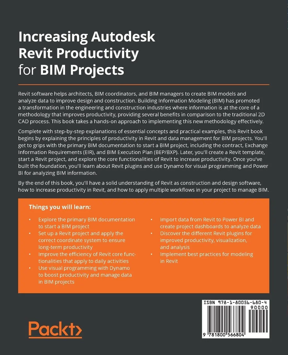 Rückseite: 9781800566804 | Increasing Autodesk Revit Productivity for BIM Projects | Taschenbuch