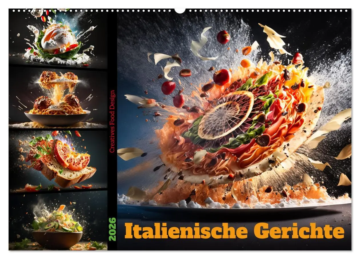 Cover: 9783457526804 | Italienische Gerichte (Wandkalender 2026 DIN A2 quer), CALVENDO...