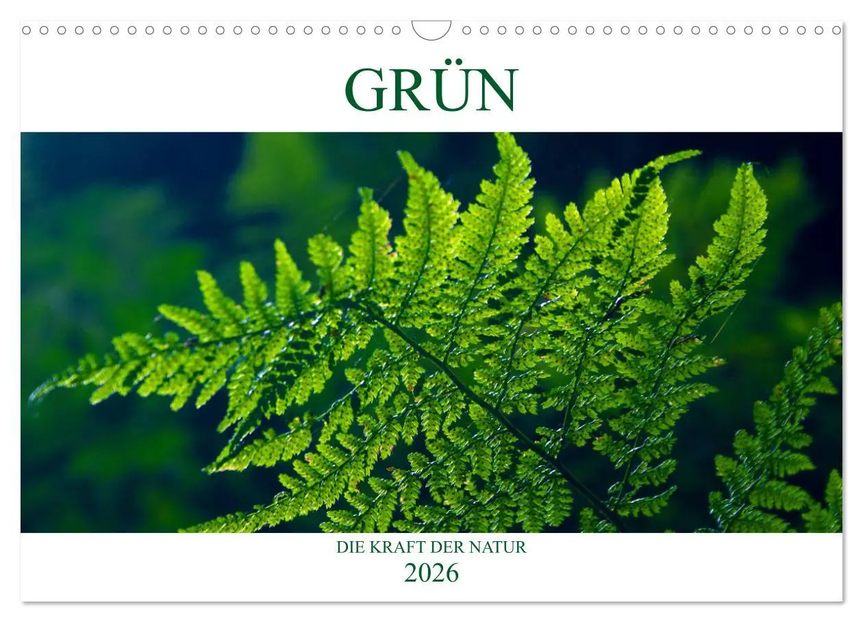 Cover: 9783457906804 | GRÜN . Die Kraft der Natur (Wandkalender 2026 DIN A3 quer),...