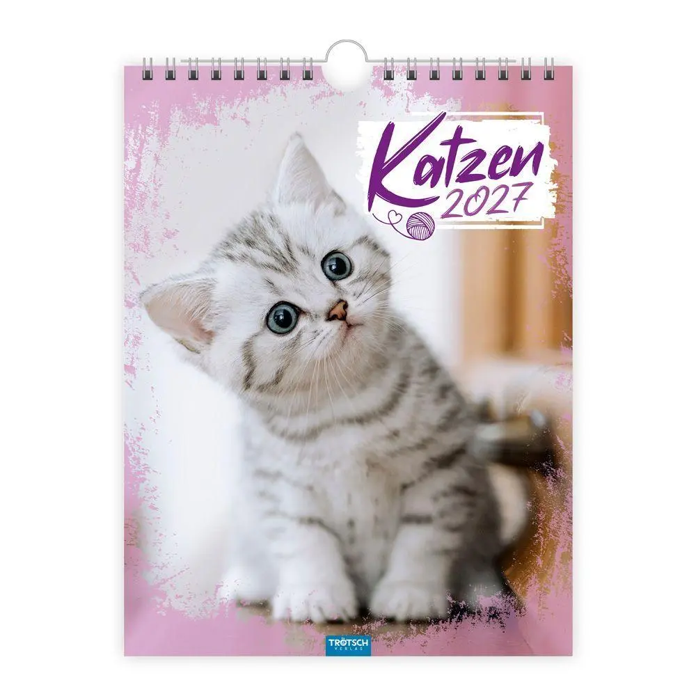 Cover: 9783988026804 | TRÖTSCH - Notizkalender zum Hängen Katzen 2027 | KG | Kalender | 24 S.