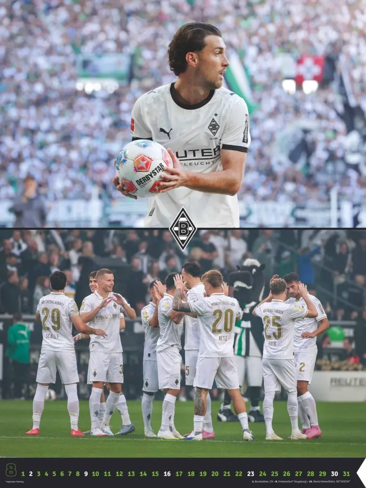 Bild: 4069095006904 | Borussia Mönchengladbach 2026 Wandkalender XL - Fußballkalender -...