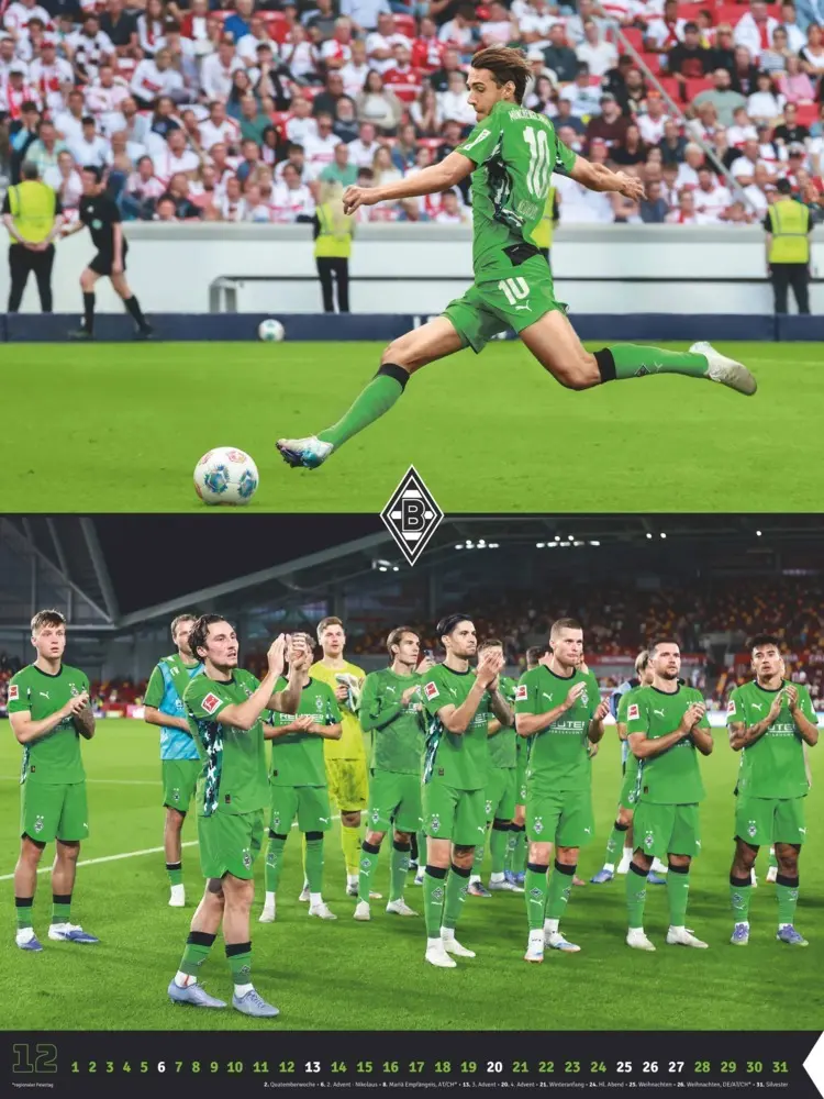 Bild: 4069095006904 | Borussia Mönchengladbach 2026 Wandkalender XL - Fußballkalender -...