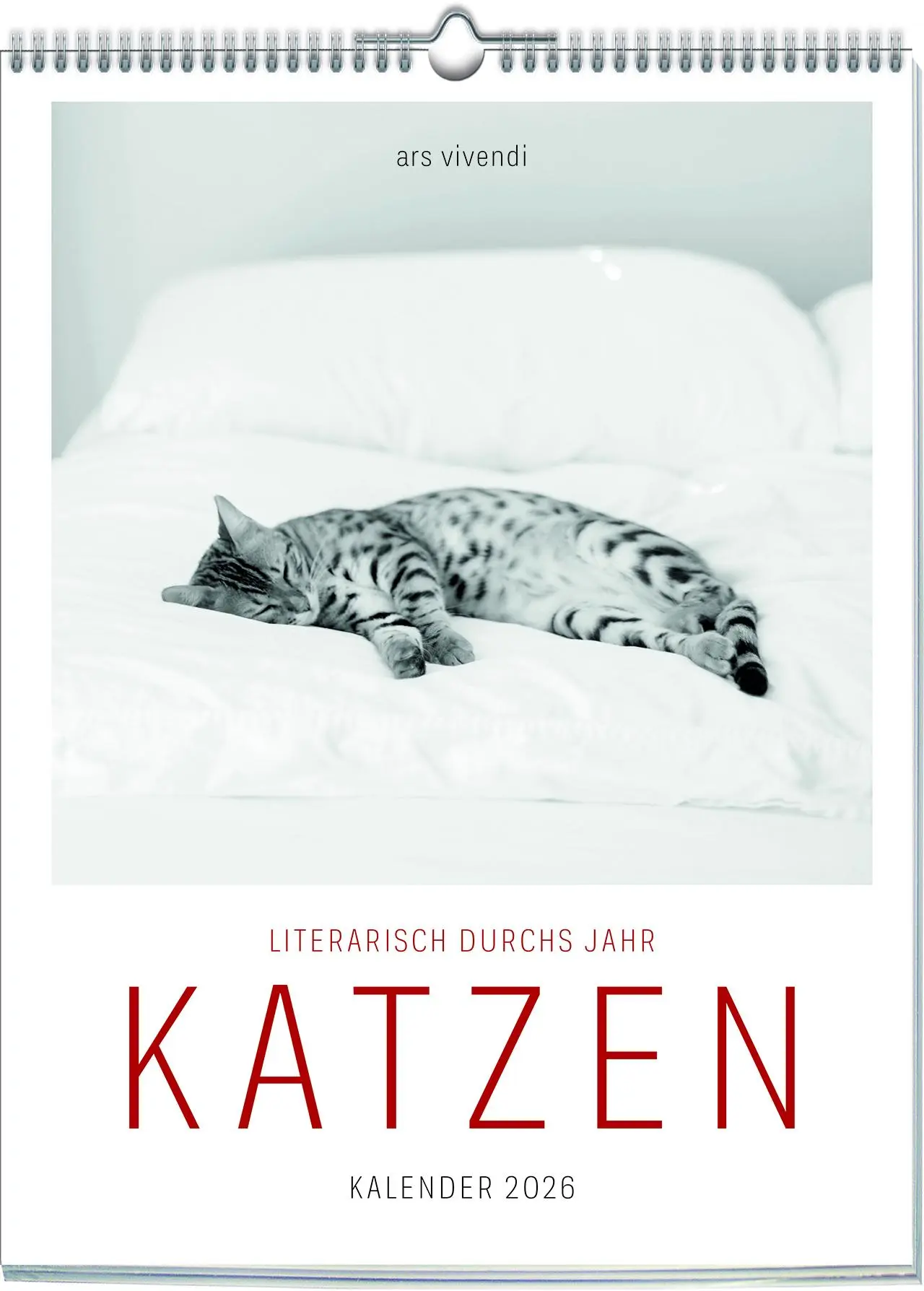 Cover: 9783747206904 | Katzen - Literarisch durchs Jahr 2026 | Wochenkalender | Vivendi Ars