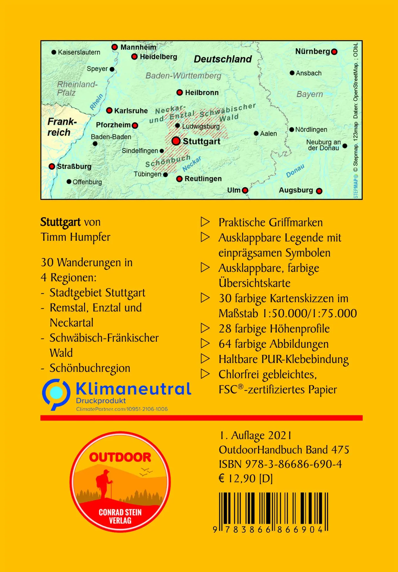 Rückseite: 9783866866904 | Stuttgart | 30 Wanderungen zwischen Wald und Weinbergen | Timm Humpfer