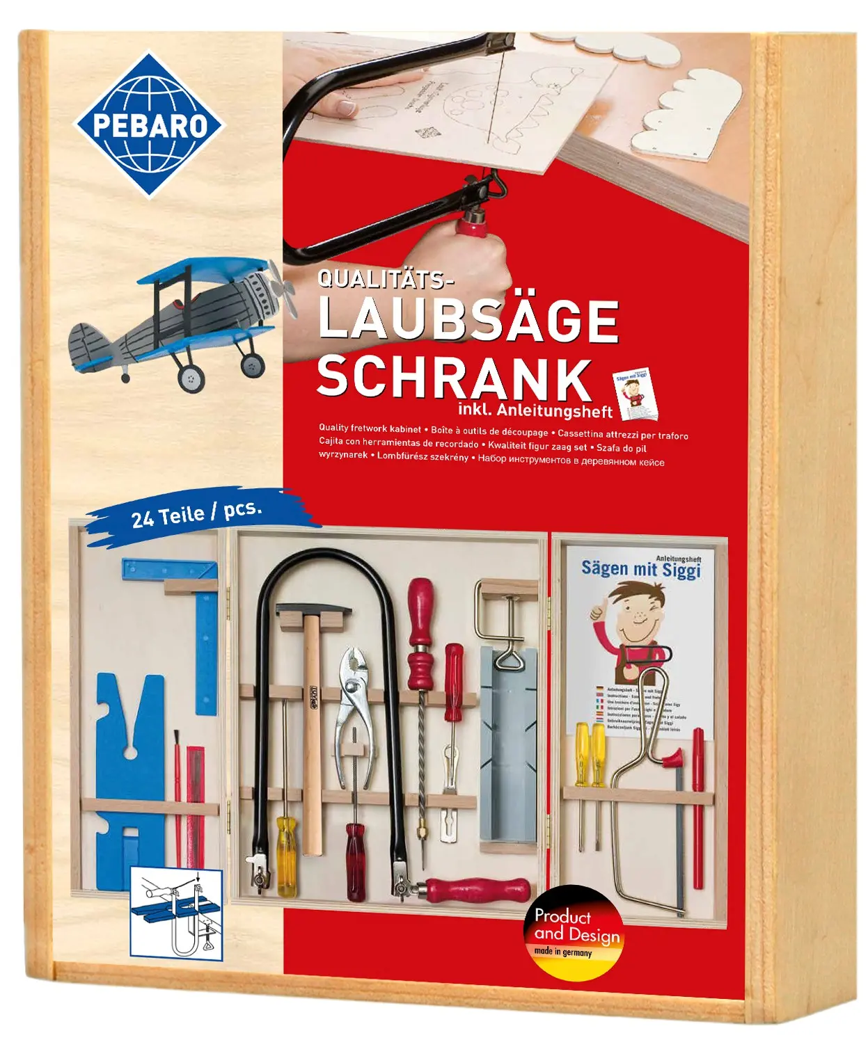 Cover: 4006094407004 | PEBARO 407 - Laubsäge-Schrank im Holzschrank, 24-teilig, komplettes...