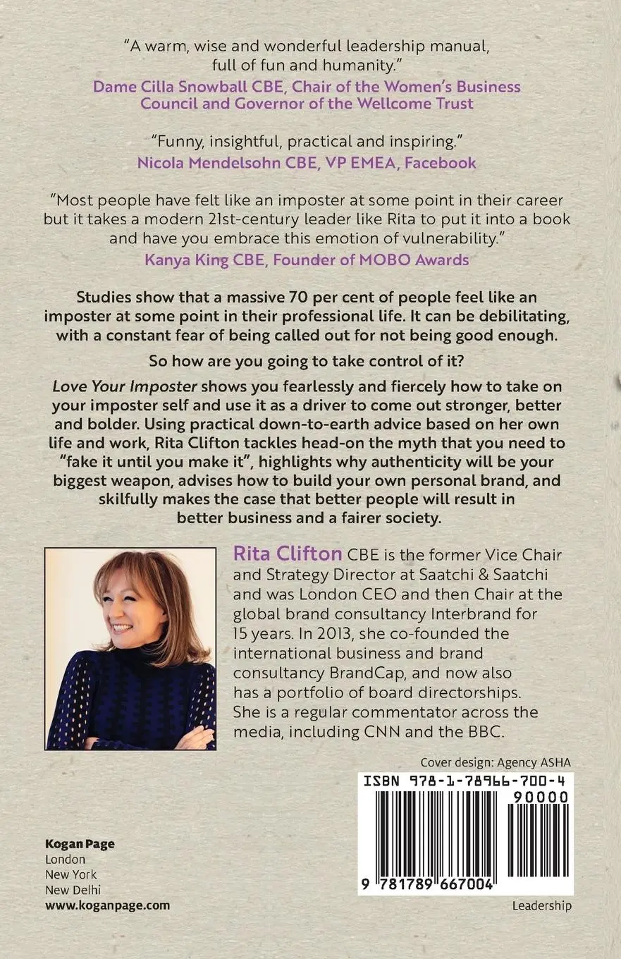 Rückseite: 9781789667004 | Love Your Imposter | Be Your Best Self, Flaws and All | Rita Clifton