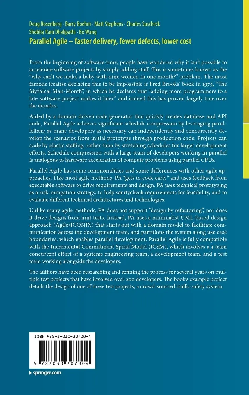 Rückseite: 9783030307004 | Parallel Agile - faster delivery, fewer defects, lower cost | Buch