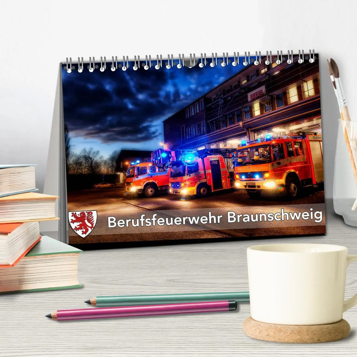 Bild: 9783457887004 | Berufsfeuerwehr Braunschweig (Tischkalender 2026 DIN A5 quer),...