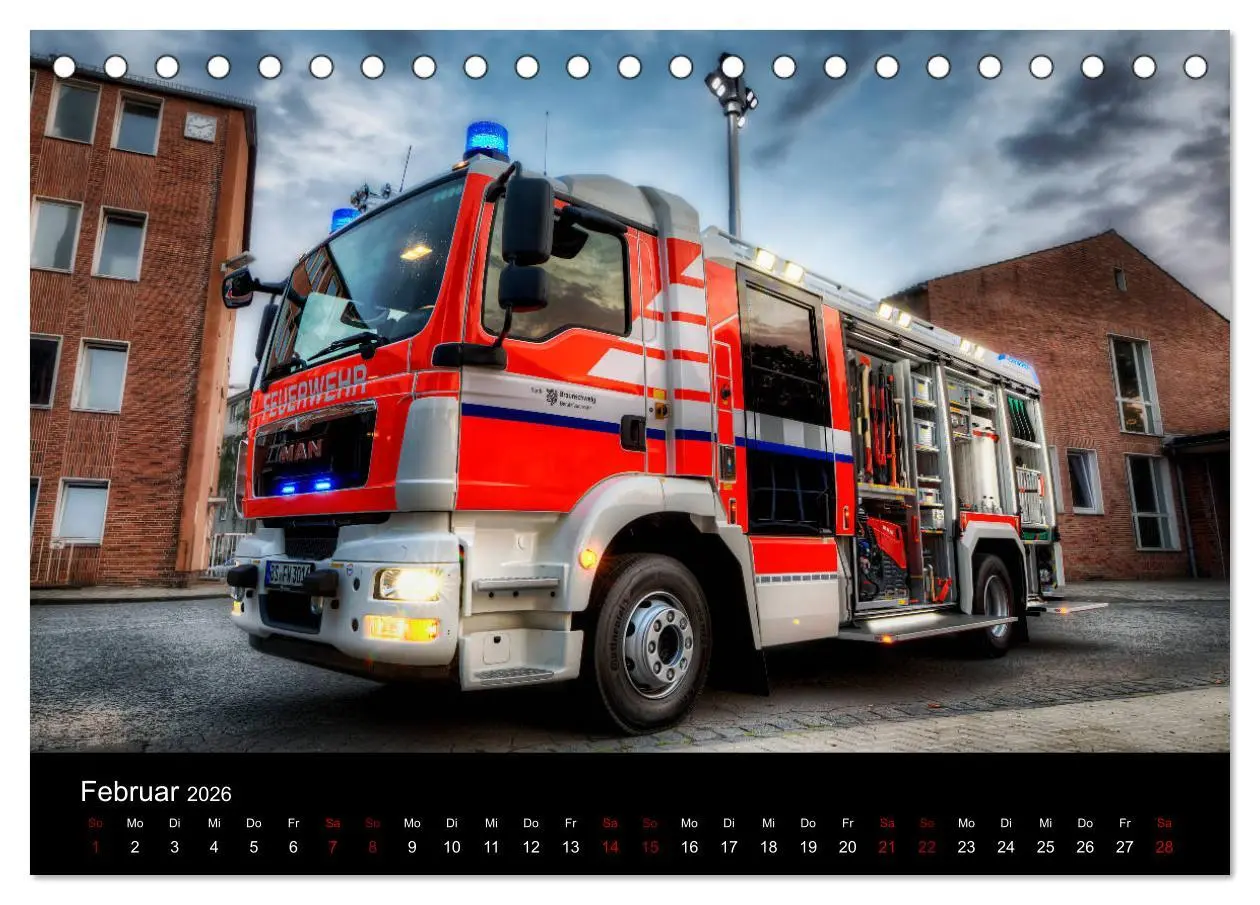 Bild: 9783457887004 | Berufsfeuerwehr Braunschweig (Tischkalender 2026 DIN A5 quer),...