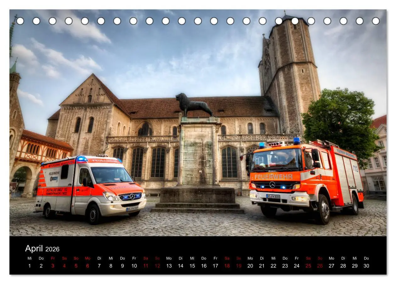Bild: 9783457887004 | Berufsfeuerwehr Braunschweig (Tischkalender 2026 DIN A5 quer),...