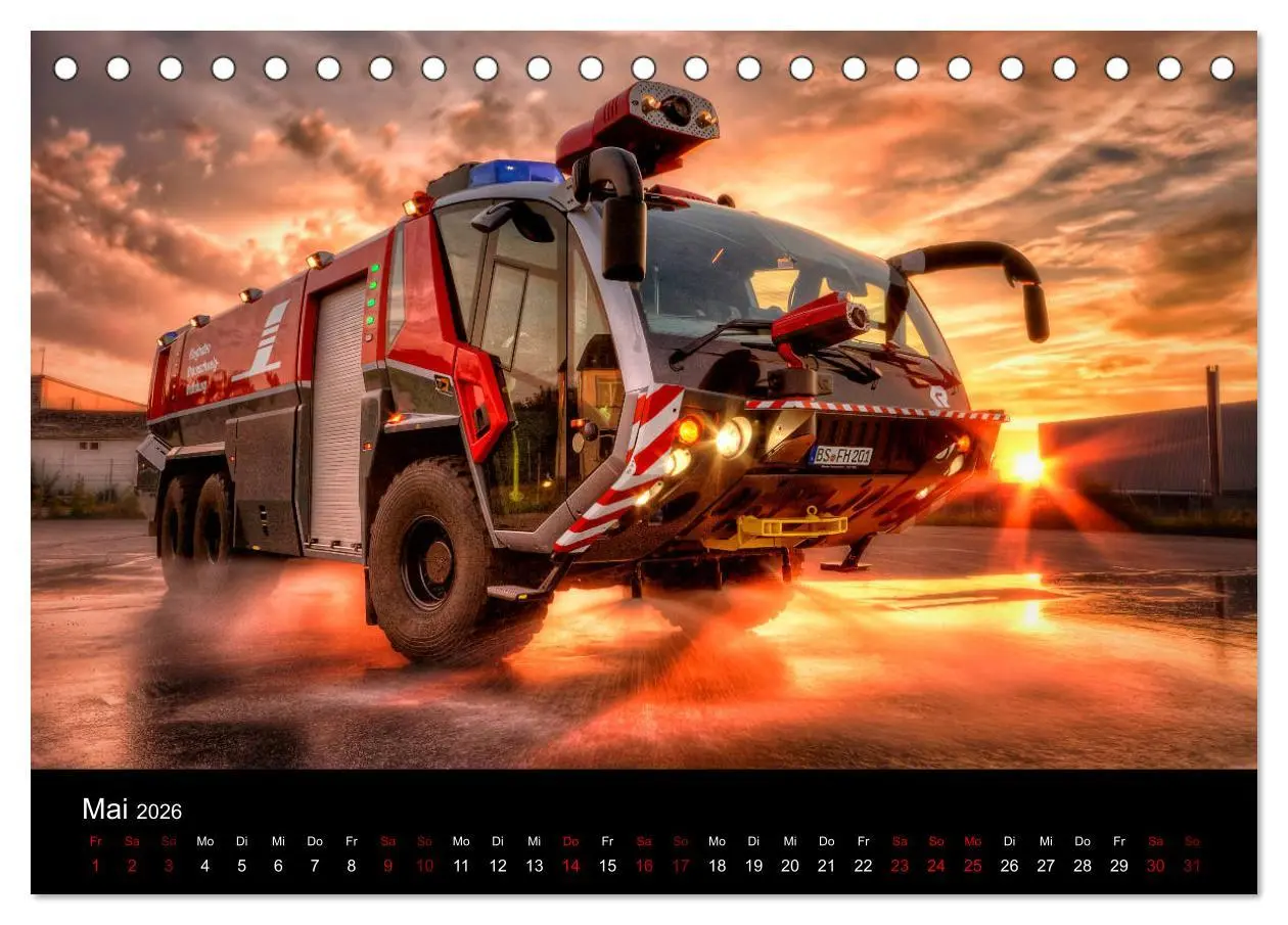 Bild: 9783457887004 | Berufsfeuerwehr Braunschweig (Tischkalender 2026 DIN A5 quer),...