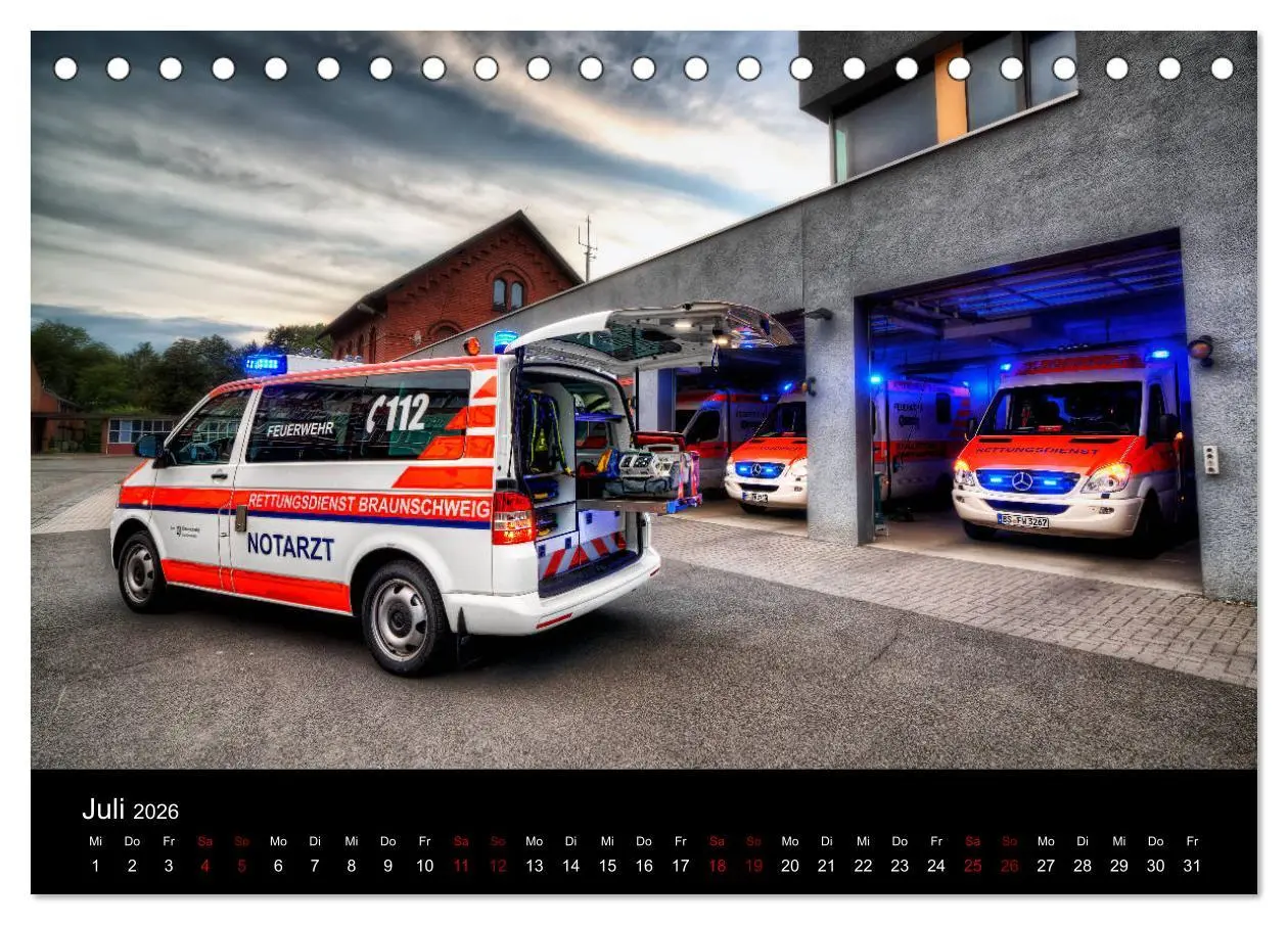 Bild: 9783457887004 | Berufsfeuerwehr Braunschweig (Tischkalender 2026 DIN A5 quer),...