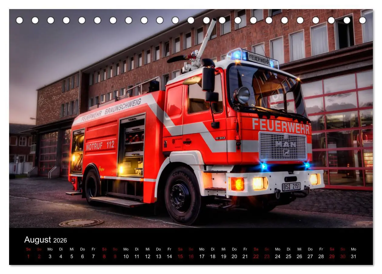 Bild: 9783457887004 | Berufsfeuerwehr Braunschweig (Tischkalender 2026 DIN A5 quer),...