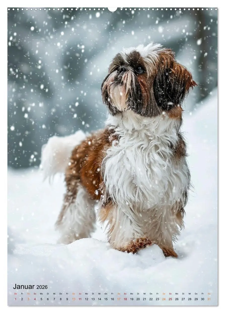 Bild: 9783516287004 | Shih Tzu - immer im Mittelpunkt (Wandkalender 2026 DIN A2 hoch),...