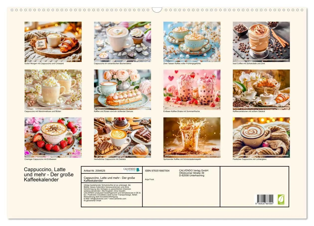 Bild: 9783516667004 | Cappuccino, Latte und mehr - Der große Kaffeekalender (Wandkalender...