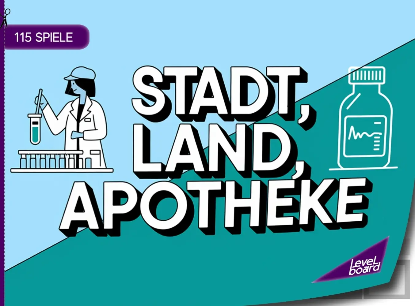 Cover: 9783693197004 | Stadt, Land, Apotheke - 115 Spielblöcke | levelBoard Spiele | Buch
