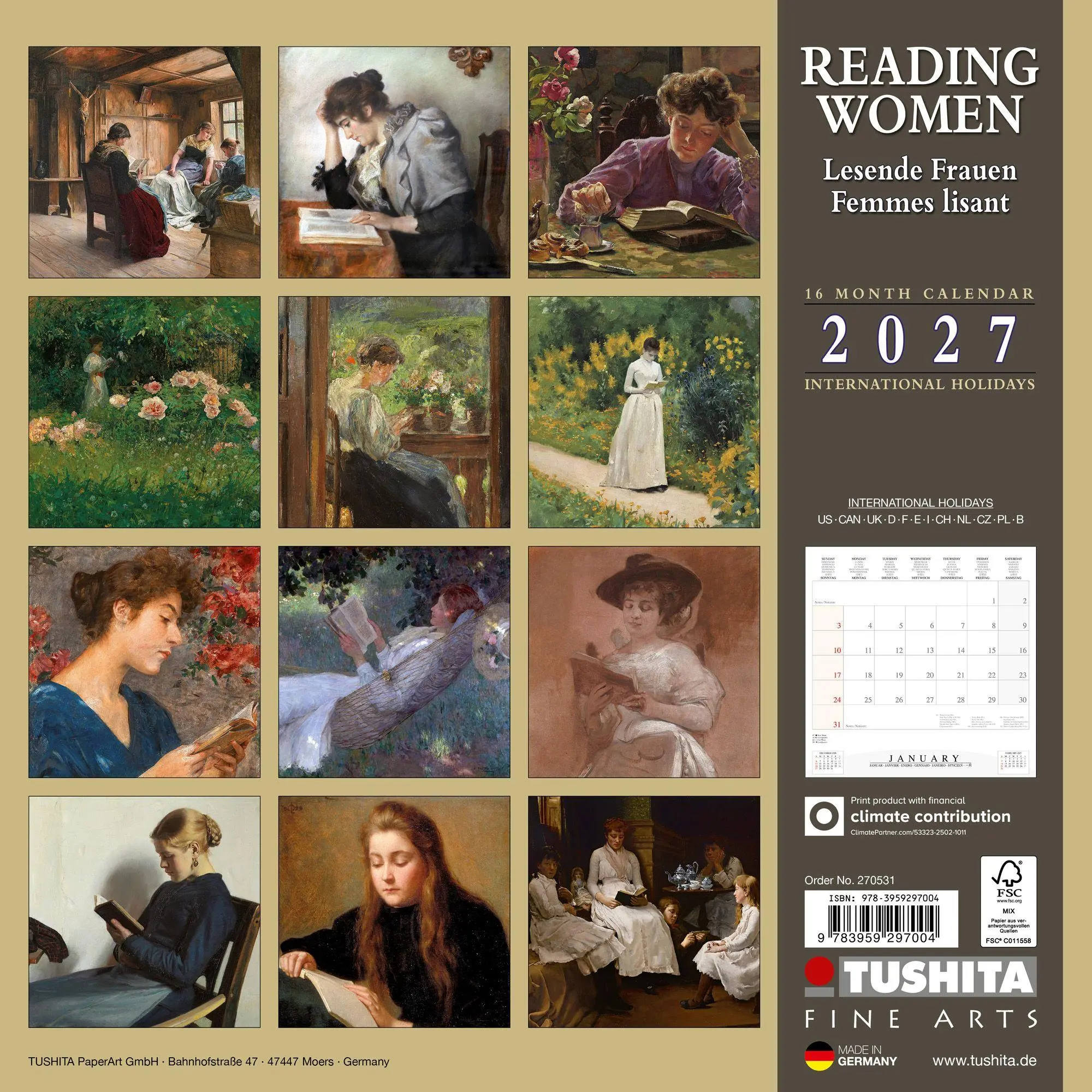Bild: 9783959297004 | Reading Women 2027 | Kalender 2027 | Kalender | Tushita Fine Arts