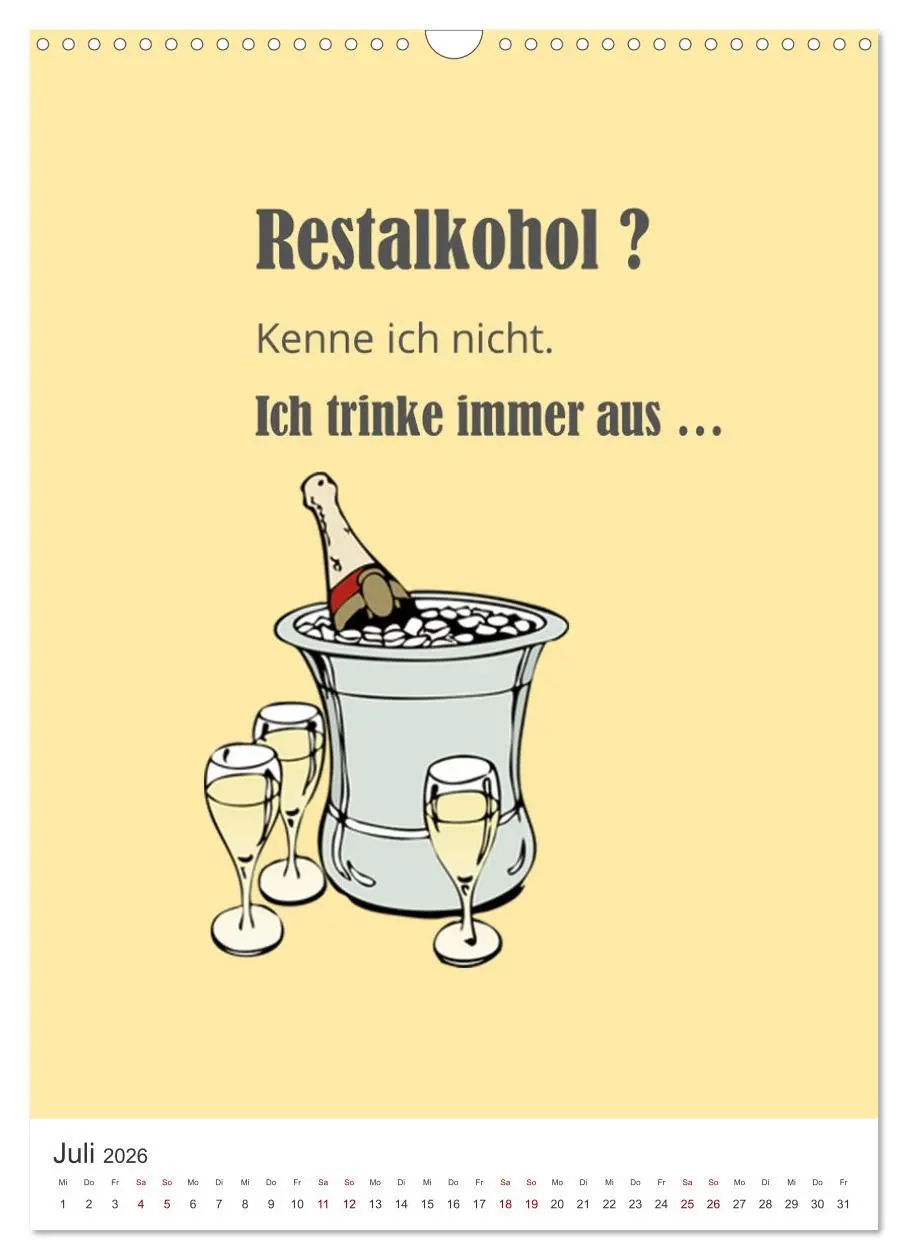 Bild: 9783516347104 | TRINKSPRÜCHE rund um Bier, Wein und Co. ... (Wandkalender 2026 DIN...