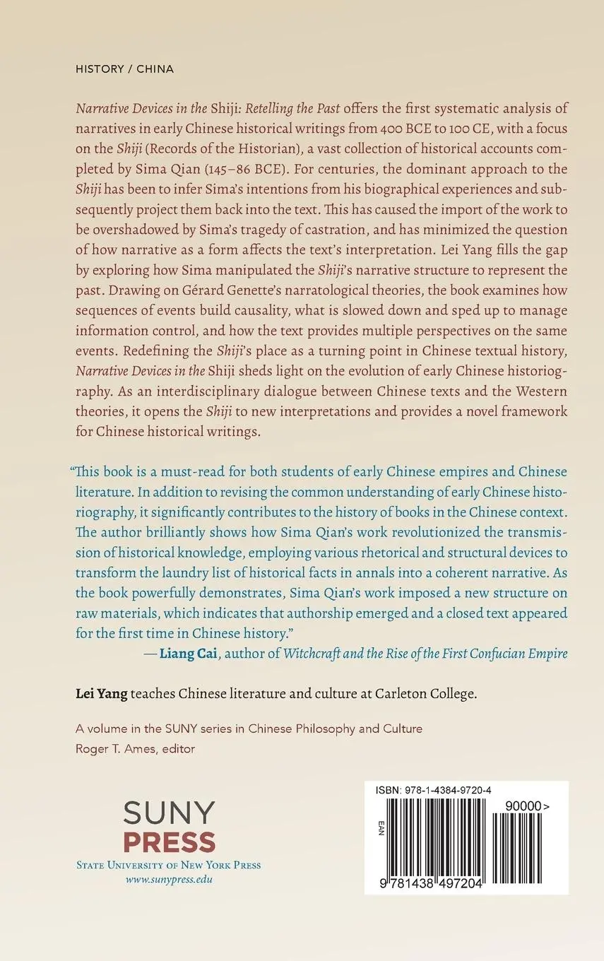 Rückseite: 9781438497204 | Narrative Devices in the Shiji | Retelling the Past | Lei Yang | Buch