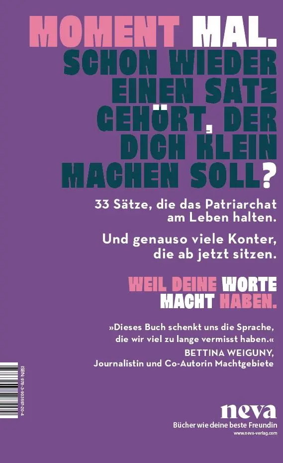 Rückseite: 9783903597204 | "Für eine Emanze bist du ganz schön hübsch!" | Laura Busche | Buch