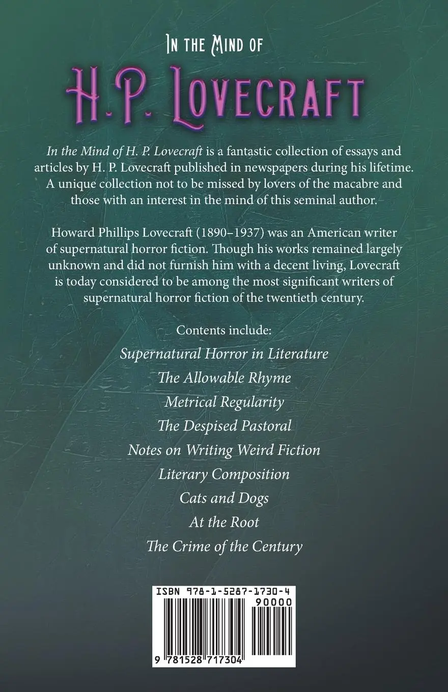 Rückseite: 9781528717304 | In the Mind of H. P. Lovecraft;A Collection of Essays | Lovecraft