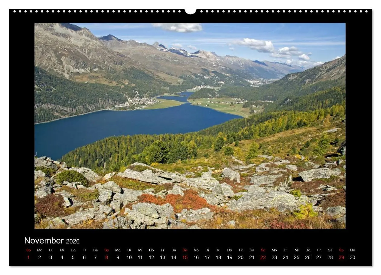 Bild: 9783516017304 | Oberengadin (Wandkalender 2026 DIN A2 quer), CALVENDO Monatskalender